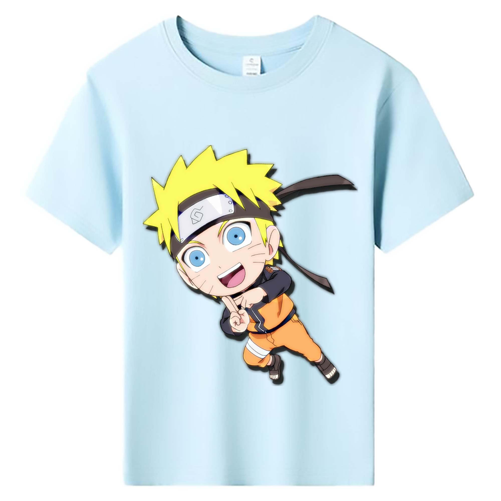 （画像用） NARUTO -ナルト- うずまき ナルト Uzumaki Naruto 綿100％キッズTシャツ（フロントプリント）